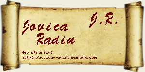 Jovica Radin vizit kartica